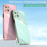 XINLI Straight Edge 6D Electroplate TPU Phone Case